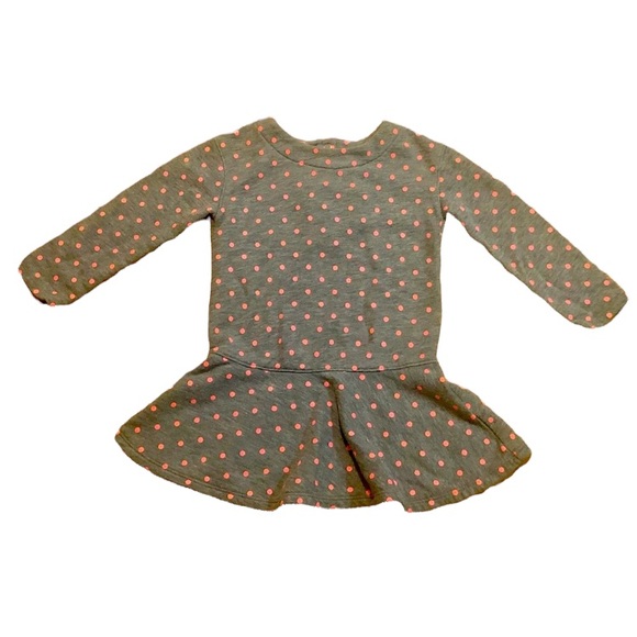 Cat & Jack Gray peplum top with pink polka dots, 3T - Picture 4 of 4